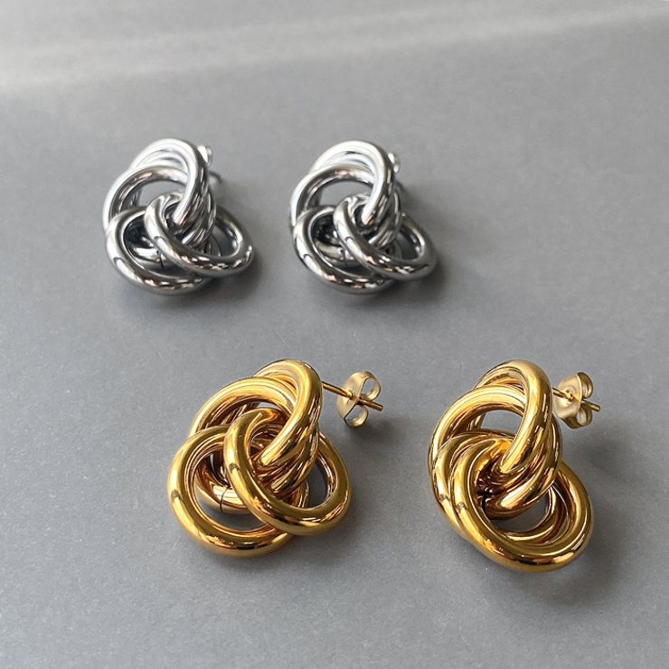 オーバルマルチリングステンレスピアス 金属アレルギー アレルギー対応 | FACION | 詳細画像2 