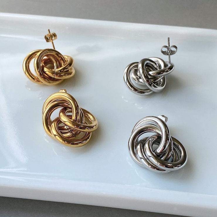 オーバルマルチリングステンレスピアス 金属アレルギー アレルギー対応 | FACION | 詳細画像3 