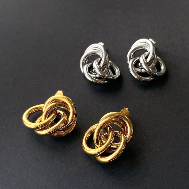 オーバルマルチリングステンレスピアス 金属アレルギー アレルギー対応 | FACION | 詳細画像1 