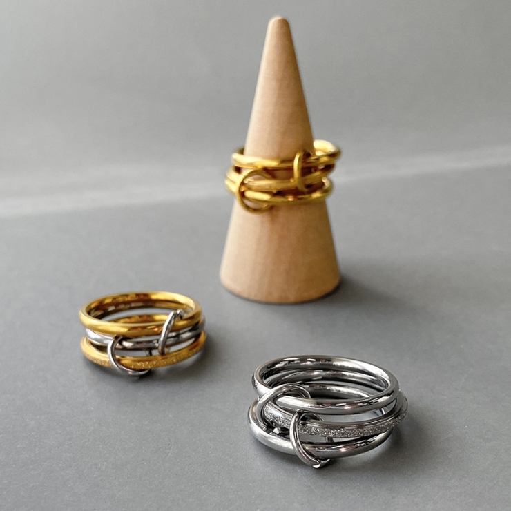 コネクトトリプルステンレスリング 指輪 金属アレルギー対応 | FACION | 詳細画像8 