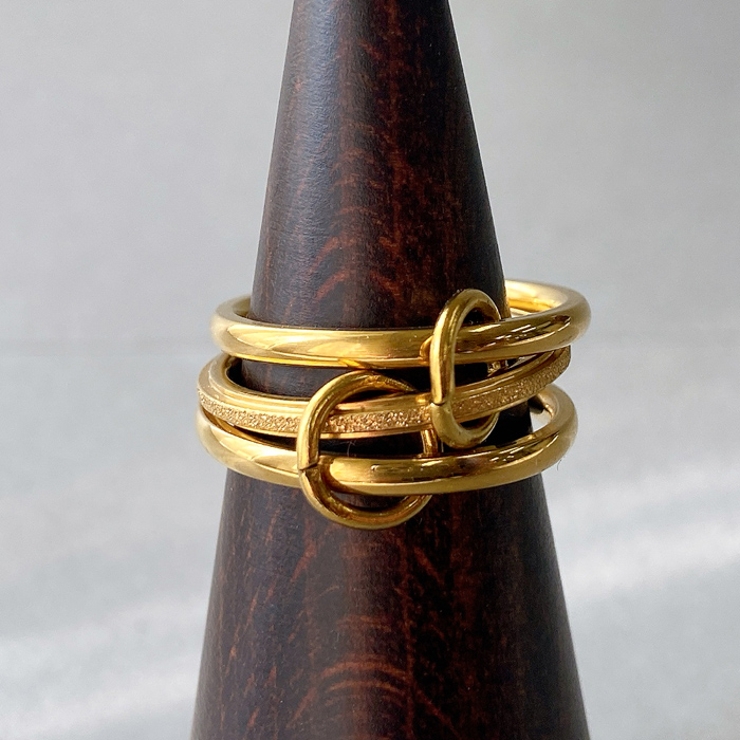 コネクトトリプルステンレスリング 指輪 金属アレルギー対応 | FACION | 詳細画像3 