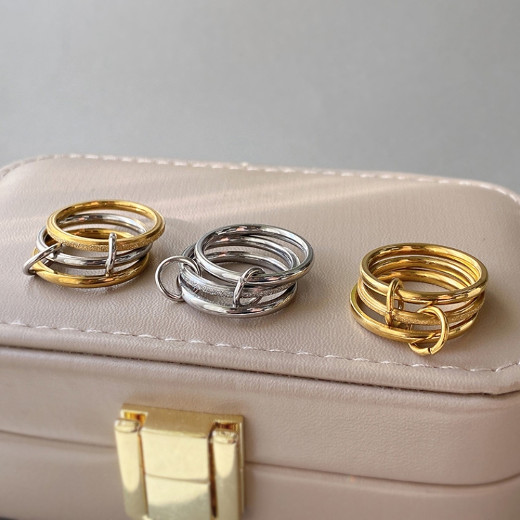 コネクトトリプルステンレスリング 指輪 金属アレルギー対応 | FACION | 詳細画像6 