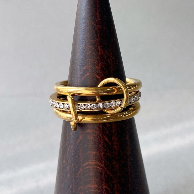 トリプルコネクトエタニティステンレスリング レディース 指輪 | FACION | 詳細画像3 