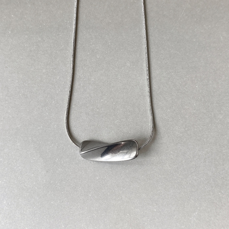 シルバー | ツイストトップステンレスネックレス 金属アレルギー 対応 | FACION