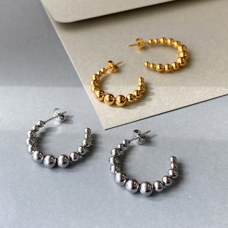 メタルステンレスボールフープピアス アレルギー 対応 | FACION | 詳細画像5 