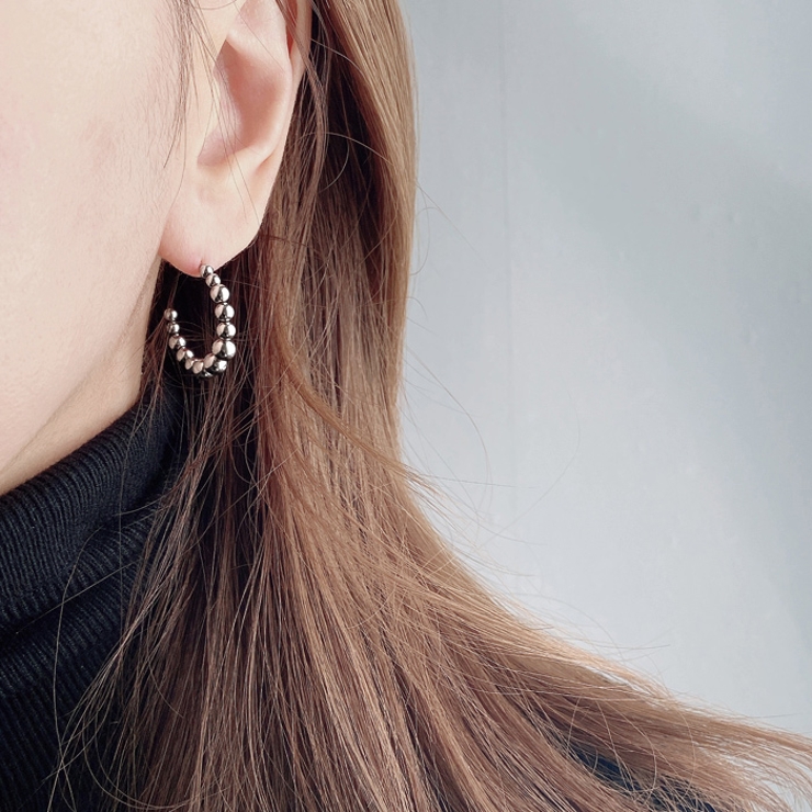 メタルステンレスボールフープピアス アレルギー 対応 | FACION | 詳細画像6 