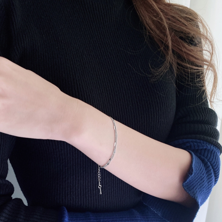 フラットドット2連チェーンステンレスブレスレット 金属アレルギー アレルギー対応 | FACION | 詳細画像6 