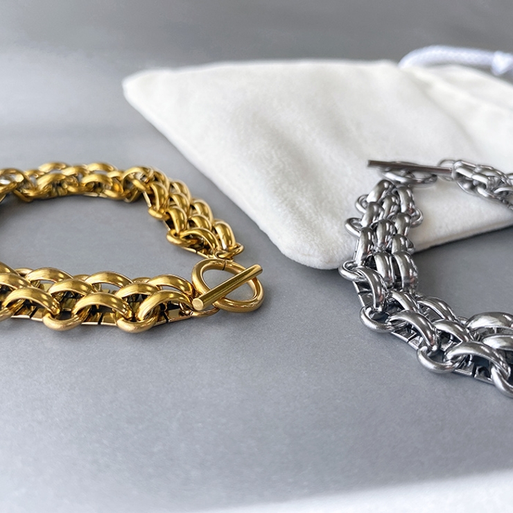 マンテル多重チェーンステンレスブレスレット 太め サージカルステンレス | FACION | 詳細画像3 