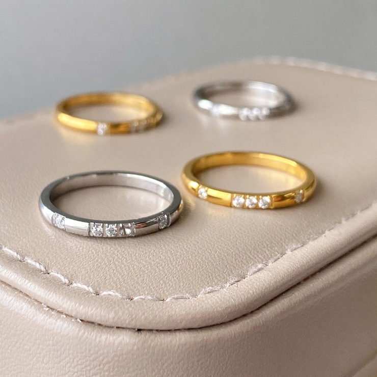 5PCSジルコニアステンレスリング 指輪 レディース | FACION | 詳細画像4 