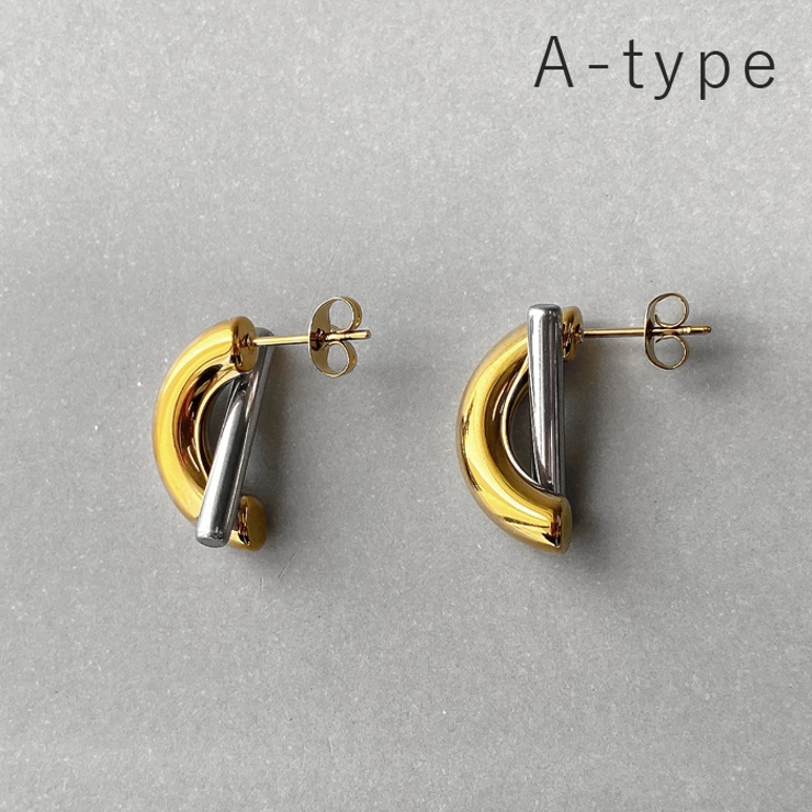 A-TYPE | バイカラーステンレスフープピアス 金属アレルギー 対応 | FACION