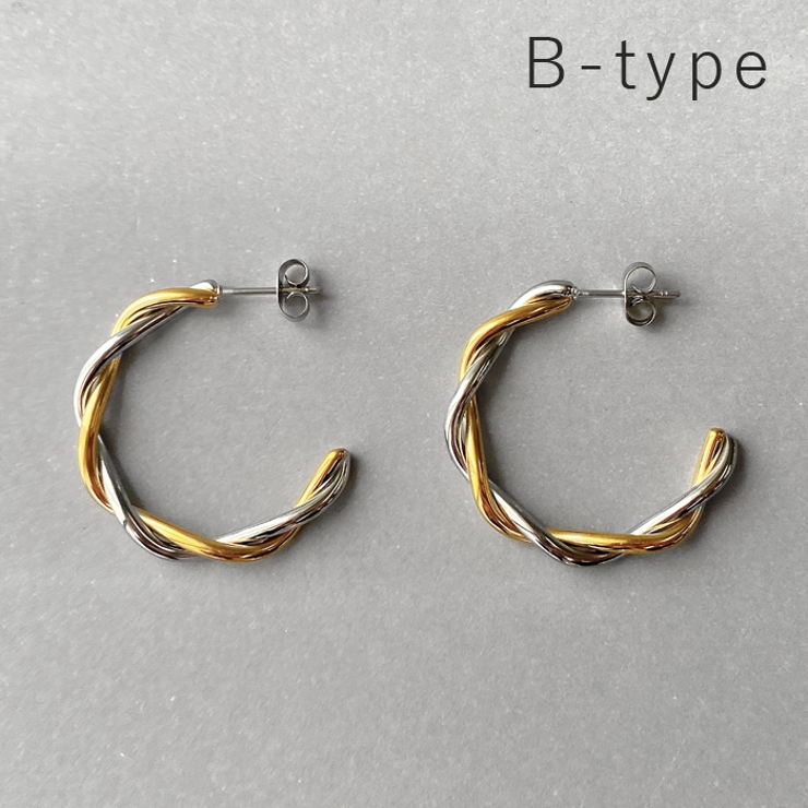 B-TYPE | バイカラーステンレスフープピアス 金属アレルギー 対応 | FACION