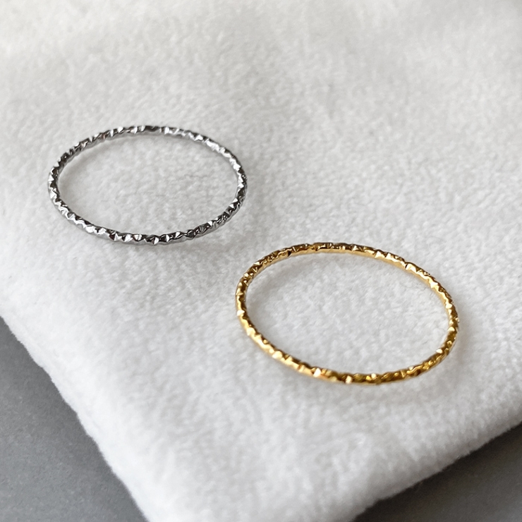 スターダストスリムステンレスリング 指輪 極細 | FACION | 詳細画像4 