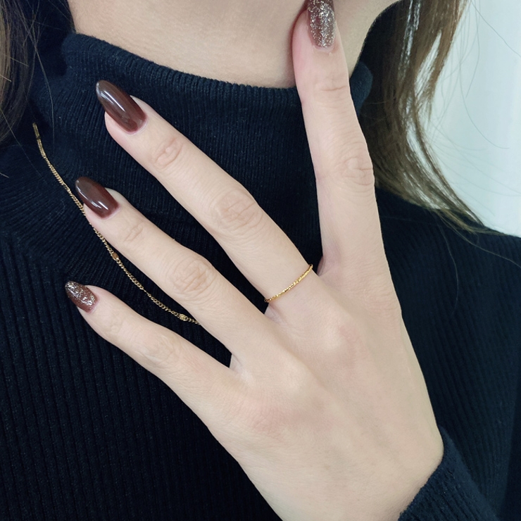 スターダストスリムステンレスリング 指輪 極細 | FACION | 詳細画像9 