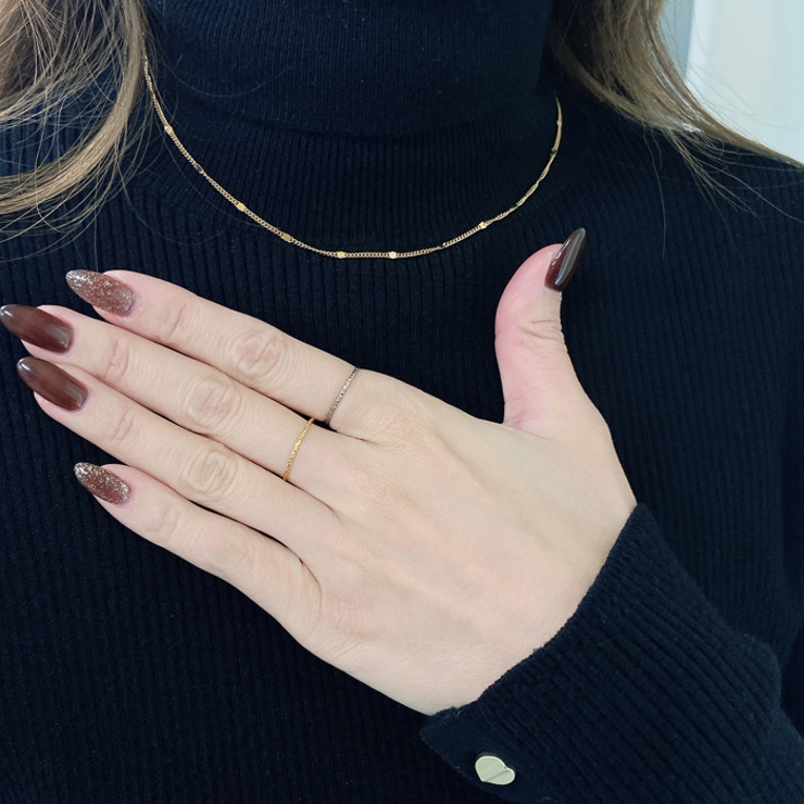 スターダストスリムステンレスリング 指輪 極細 | FACION | 詳細画像10 