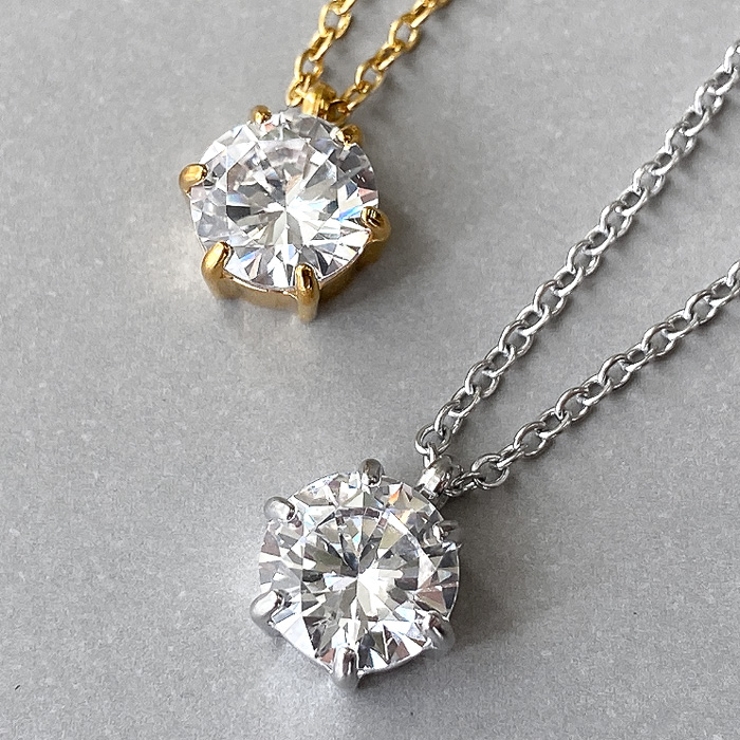 大粒8 0mmキュービックジルコニアステンレスネックレス レディース | FACION | 詳細画像3 