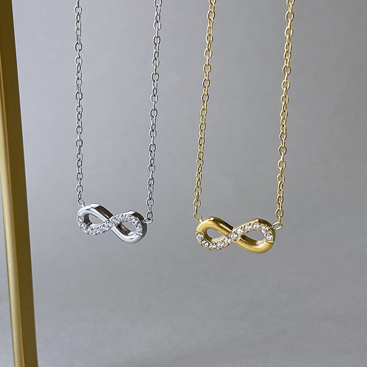 ジルコニアインフィニティステンレスネックレス 金属アレルギー レディース | FACION | 詳細画像2 