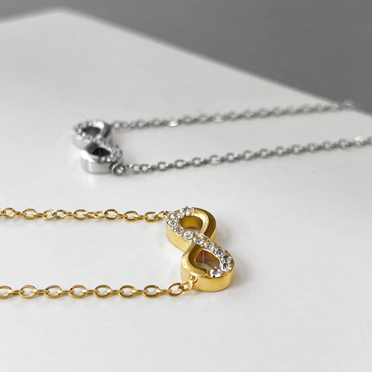 ジルコニアインフィニティステンレスネックレス 金属アレルギー レディース | FACION | 詳細画像3 