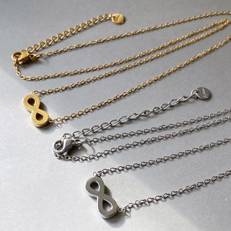 ジルコニアインフィニティステンレスネックレス 金属アレルギー レディース | FACION | 詳細画像4 