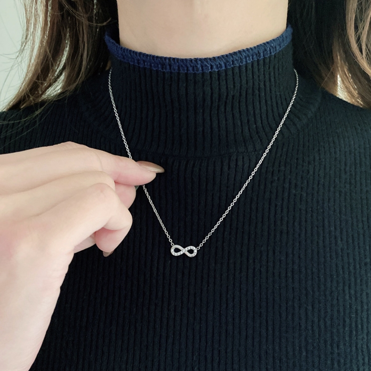 ジルコニアインフィニティステンレスネックレス 金属アレルギー レディース | FACION | 詳細画像7 