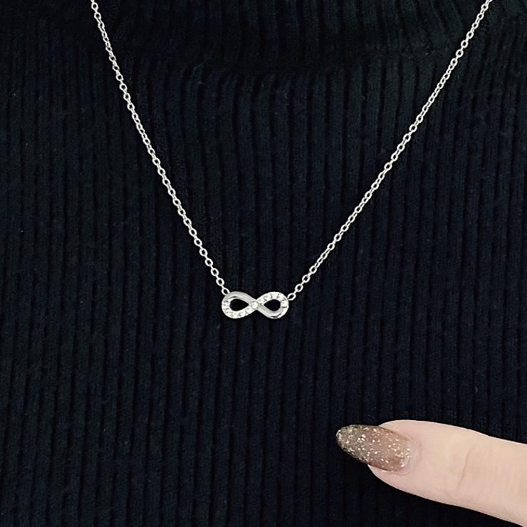 ジルコニアインフィニティステンレスネックレス 金属アレルギー レディース | FACION | 詳細画像9 