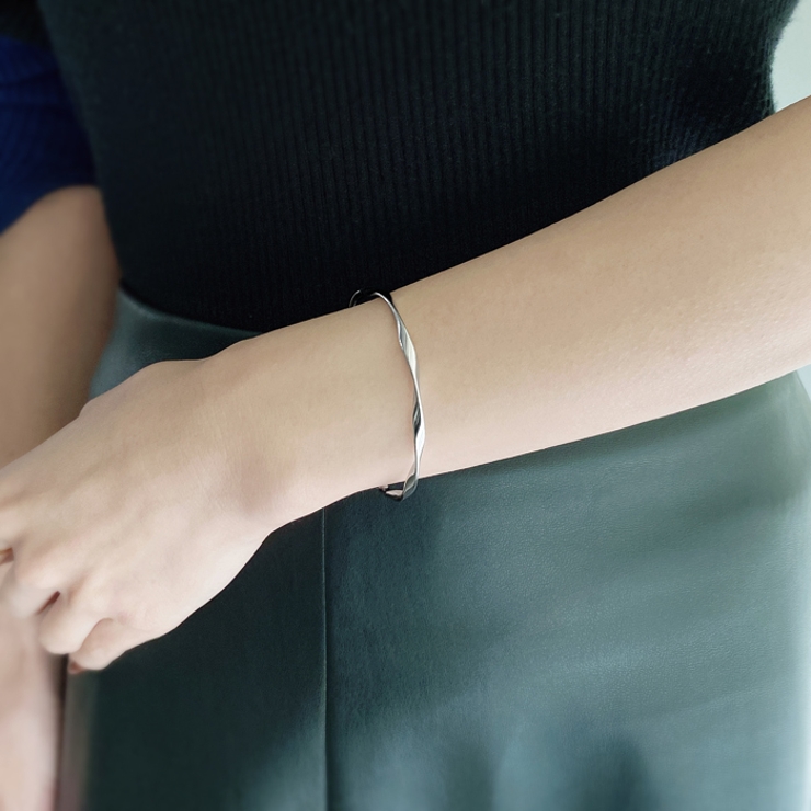 スリムウェーブステンレスブレスレット バングル アレルギー対応 | FACION | 詳細画像8 