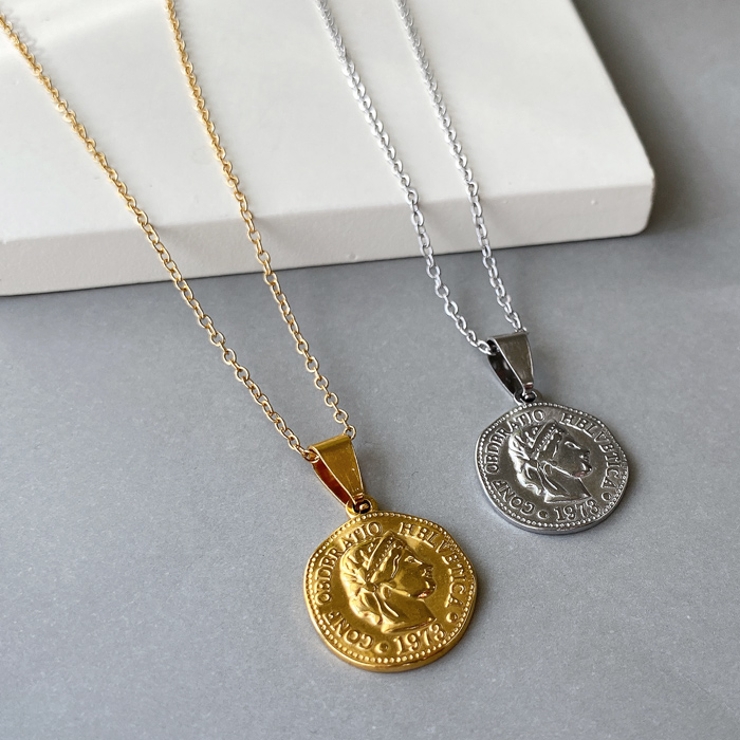 ニュアンス英国コインステンレスネックレス 金属アレルギー アレルギー対応 | FACION | 詳細画像6 