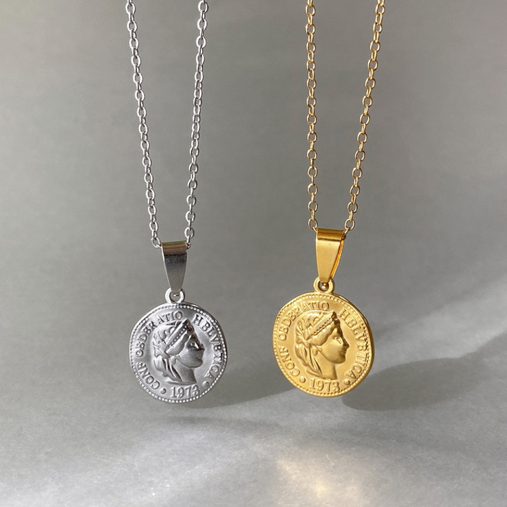 ニュアンス英国コインステンレスネックレス 金属アレルギー アレルギー対応 | FACION | 詳細画像4 