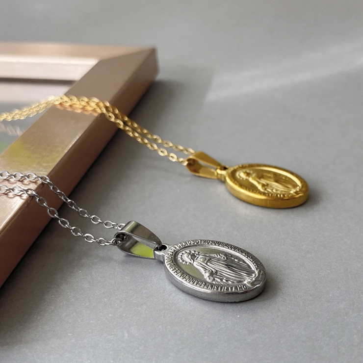 マリアコインステンレスネックレス アレルギー対応 レディース | FACION | 詳細画像3 