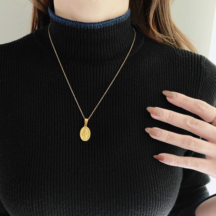 マリアコインステンレスネックレス アレルギー対応 レディース | FACION | 詳細画像9 