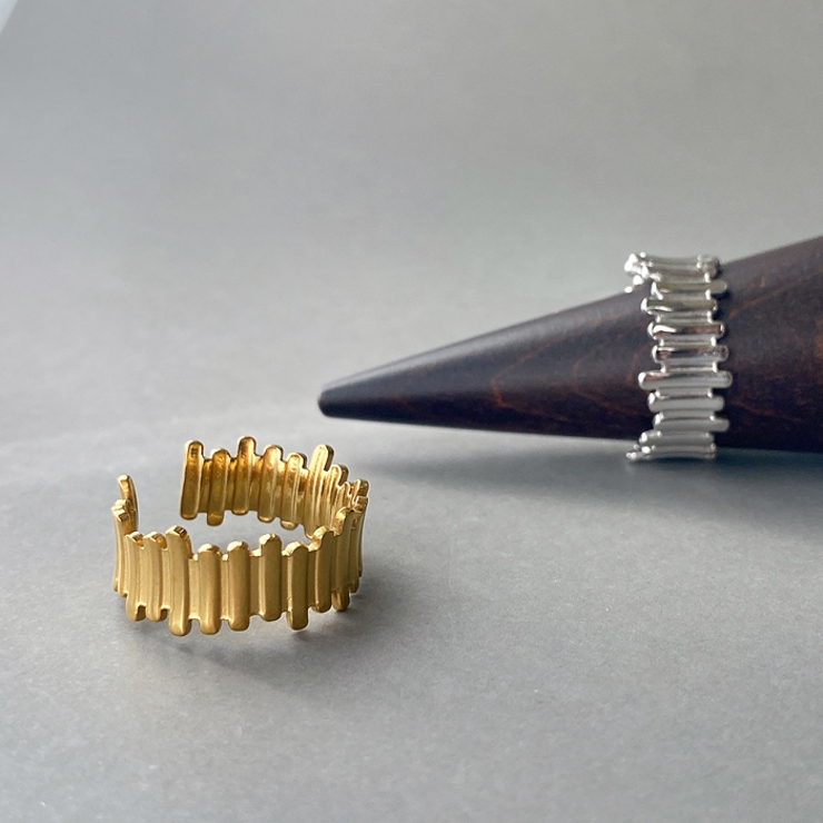 メカニックラインステンレスリング 指輪 レディース | FACION | 詳細画像2 