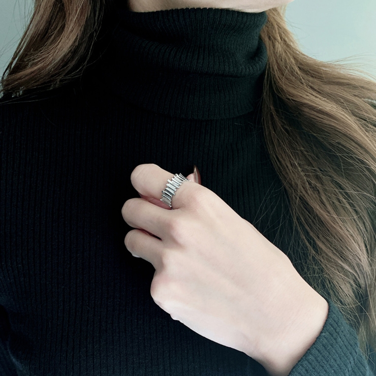 メカニックラインステンレスリング 指輪 レディース | FACION | 詳細画像7 