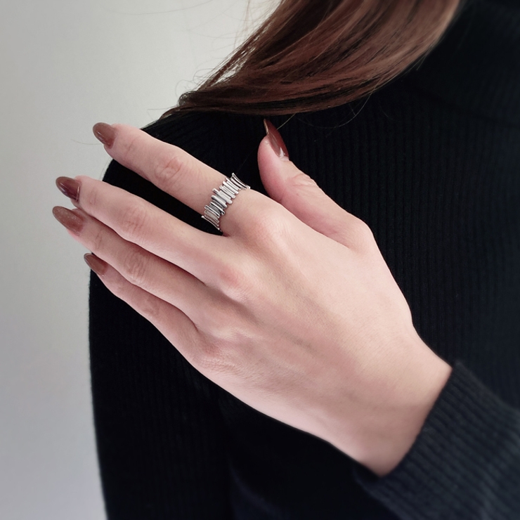 メカニックラインステンレスリング 指輪 レディース | FACION | 詳細画像9 