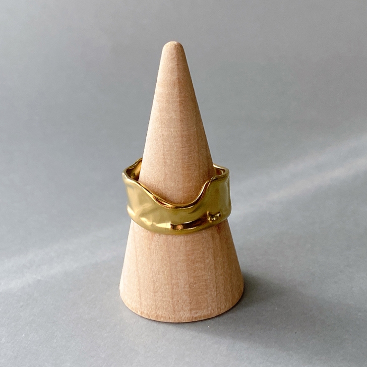 ゴールド | ニュアンスエンボスステンレスリング 指輪 レディース | FACION