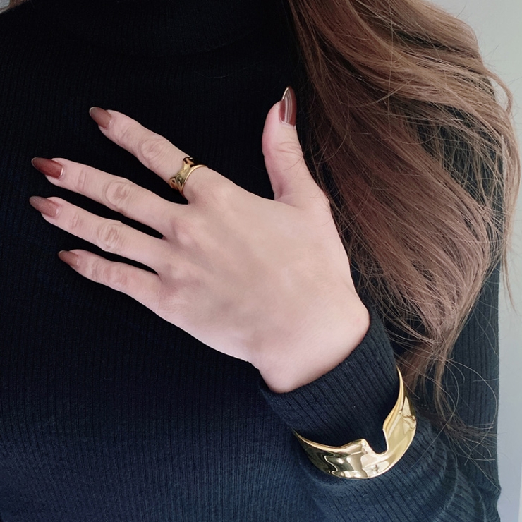 ニュアンスエンボスステンレスリング 指輪 レディース | FACION | 詳細画像7 