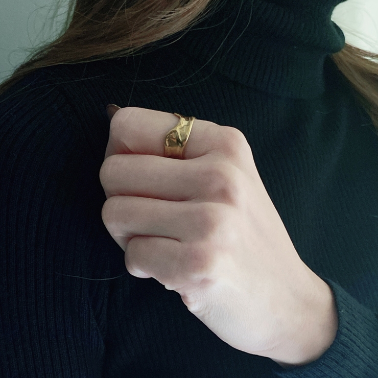 ニュアンスエンボスステンレスリング 指輪 レディース | FACION | 詳細画像8 