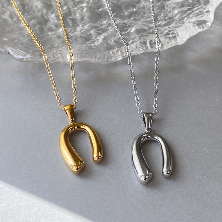 ニュアンス馬蹄ホースシューステンレスネックレス 金属アレルギー つけっぱなし | FACION | 詳細画像6 