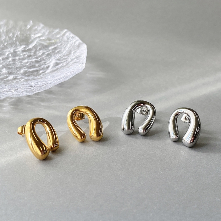 ニュアンス馬蹄ホースシューステンレスピアス アレルギー対応 レディース | FACION | 詳細画像5 