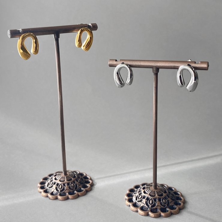 ニュアンス馬蹄ホースシューステンレスピアス アレルギー対応 レディース | FACION | 詳細画像3 