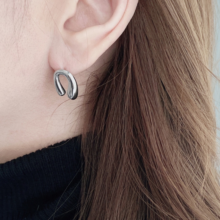 ニュアンス馬蹄ホースシューステンレスピアス アレルギー対応 レディース | FACION | 詳細画像9 