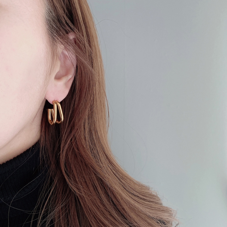 ダブルU形フープステンレスピアス レディース アレルギー対応 | FACION | 詳細画像6 