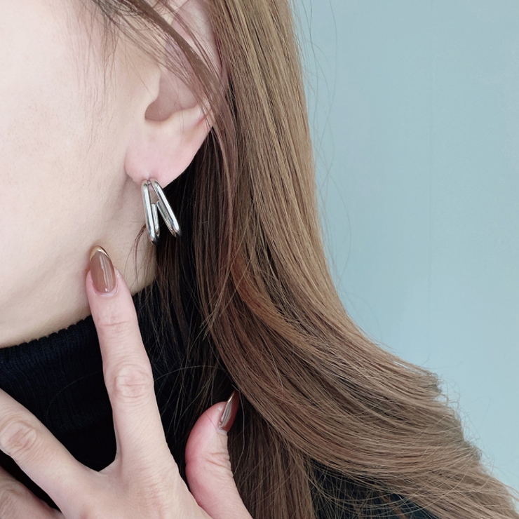 ダブルU形フープステンレスピアス レディース アレルギー対応 | FACION | 詳細画像7 
