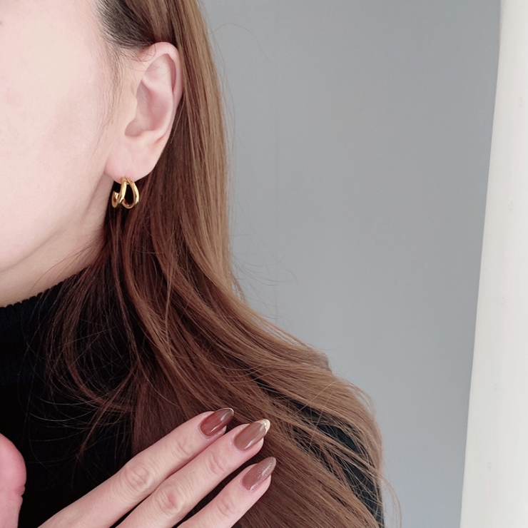 ダブルラインフープステンレスピアス アレルギー対応 金属アレルギー対応 | FACION | 詳細画像8 