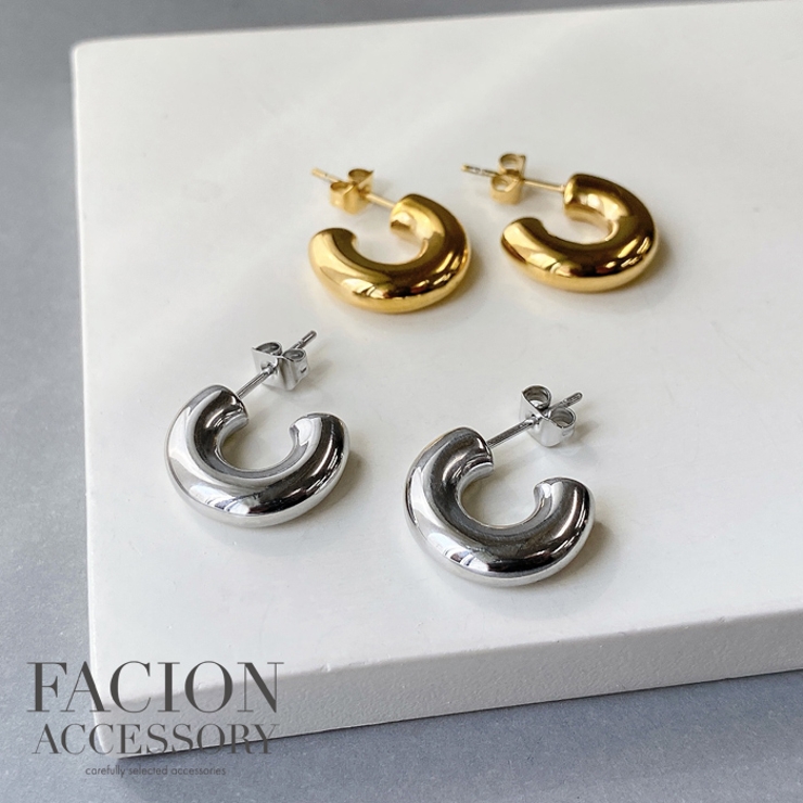 Cラインメタルステンレスフープピアス フープ 金属アレルギー対応 | FACION | 詳細画像5 