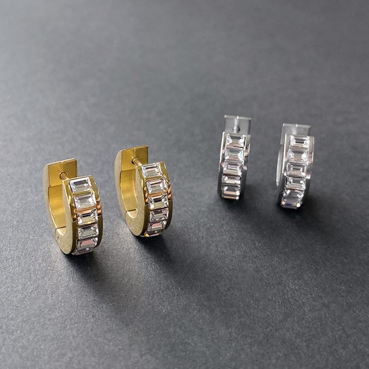 ジルコニアワイドワンタッチステンレスフープピアス サージカルステンレス アレルギ… | FACION | 詳細画像1 