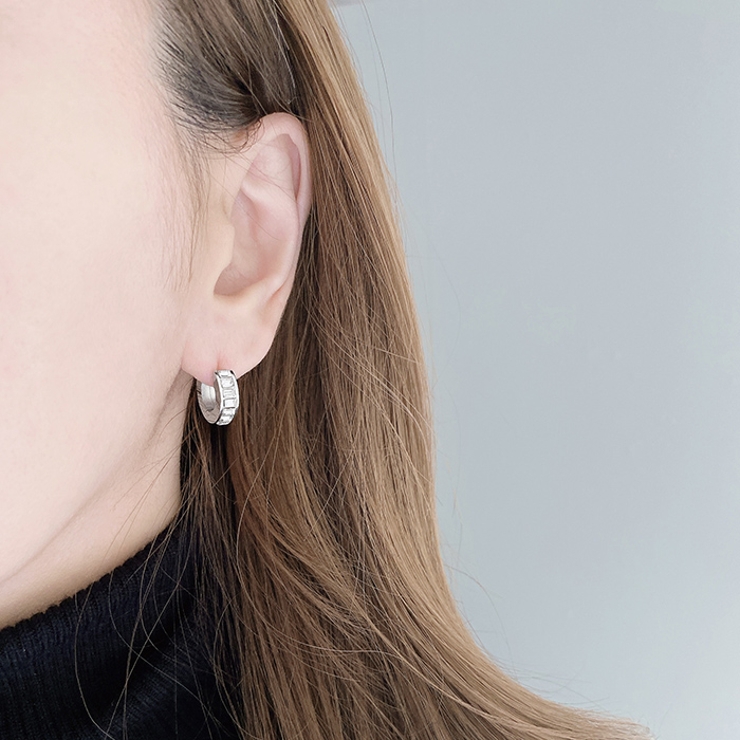 ジルコニアワイドワンタッチステンレスフープピアス サージカルステンレス アレルギ… | FACION | 詳細画像6 