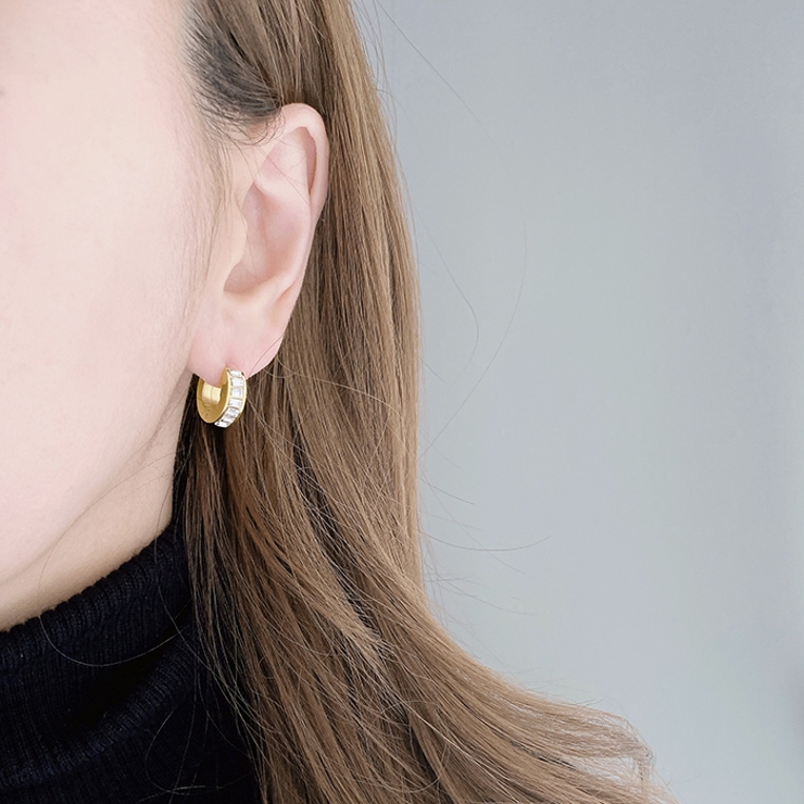 ジルコニアワイドワンタッチステンレスフープピアス サージカルステンレス アレルギ… | FACION | 詳細画像7 