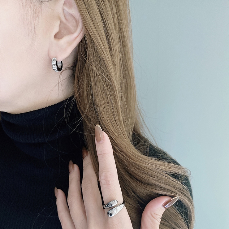 ジルコニアワイドワンタッチステンレスフープピアス サージカルステンレス アレルギ… | FACION | 詳細画像8 