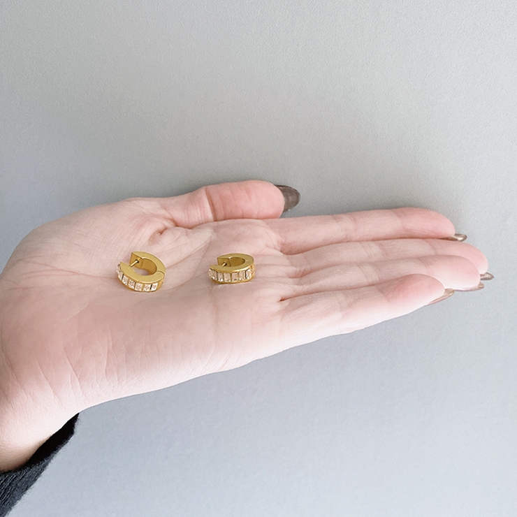 ジルコニアワイドワンタッチステンレスフープピアス サージカルステンレス アレルギ… | FACION | 詳細画像10 