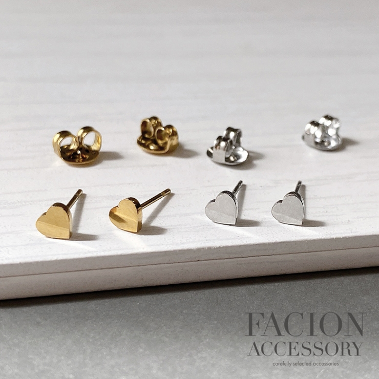 ミニハートステンレスピアス 小さい サージカルステンレス | FACION | 詳細画像4 