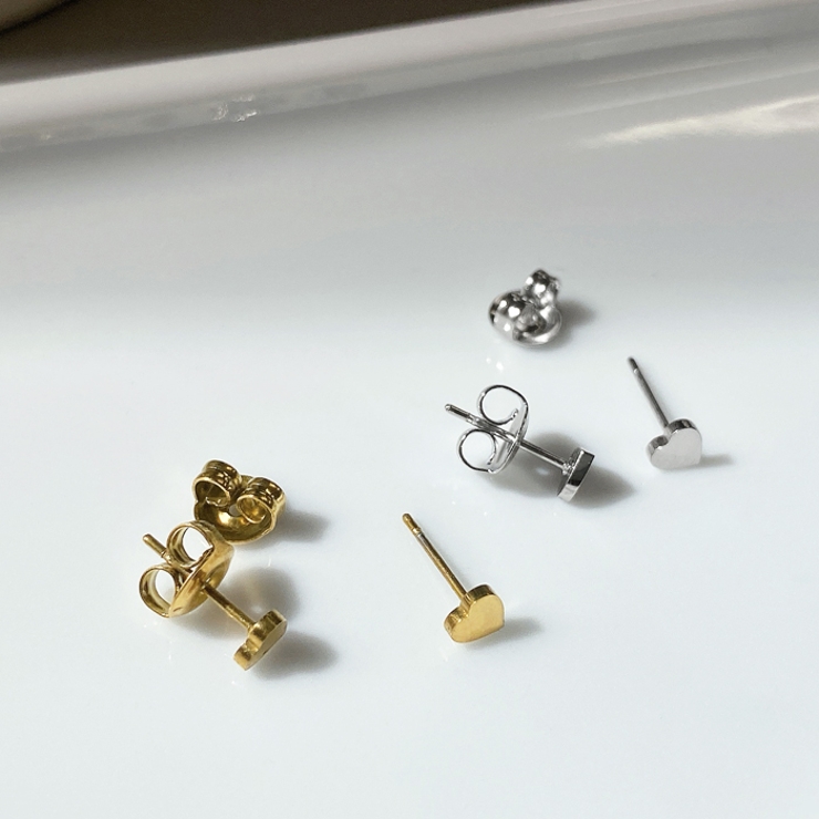 ミニハートステンレスピアス 小さい サージカルステンレス | FACION | 詳細画像3 